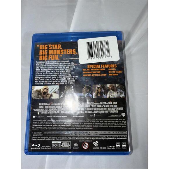 Rampage (Blu-ray, 2018) Brand New Sealed Dwayne Johnson - Picture 3 of 3